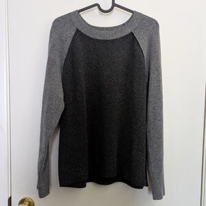Sonoma Goods For Life Womens Gray Raglan Shoulder Knit Sweater Size Medium